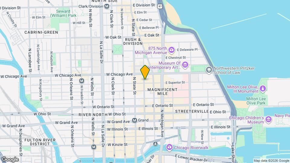 739 N Wabash Ave Map and Location Details
