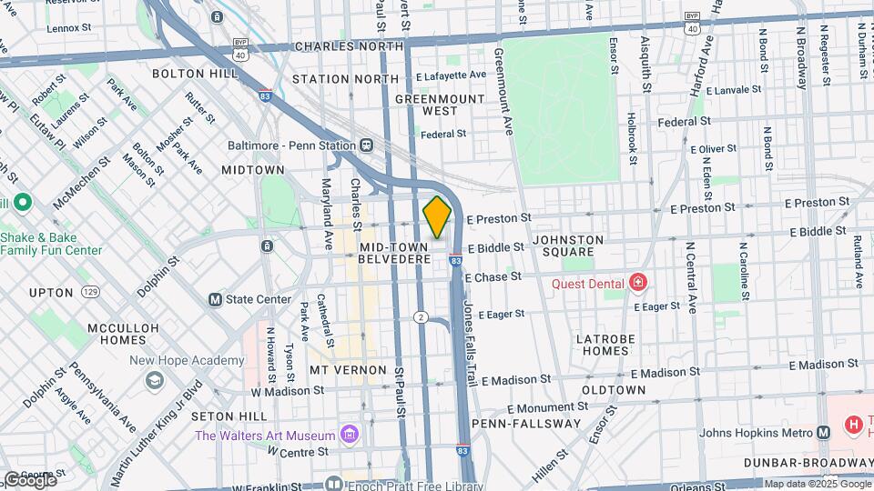 212 E Biddle St Map and Location Details