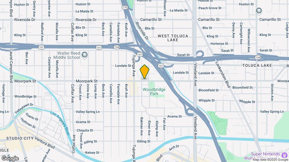 11315 Moorpark St Map and Location Details