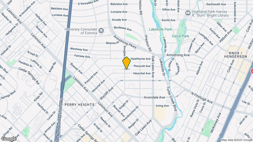 4107 Herschel Ave Map and Location Details