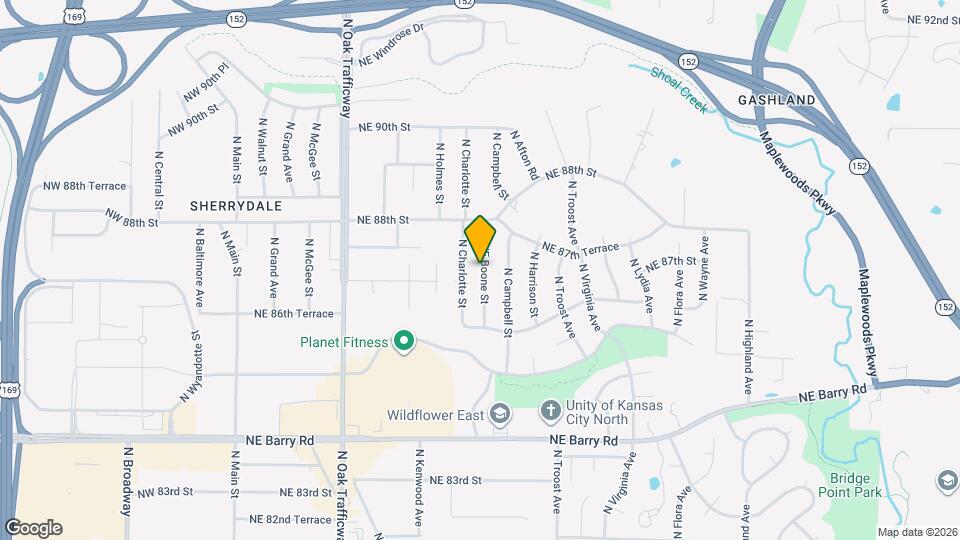 8706 NE Boone St Map and Location Details