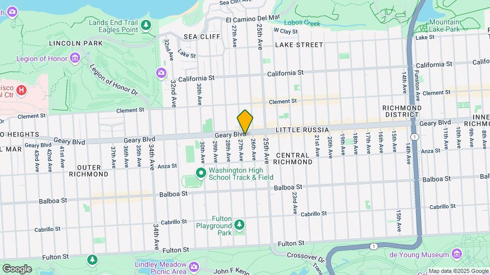 6239 Geary Blvd Map and Location Details