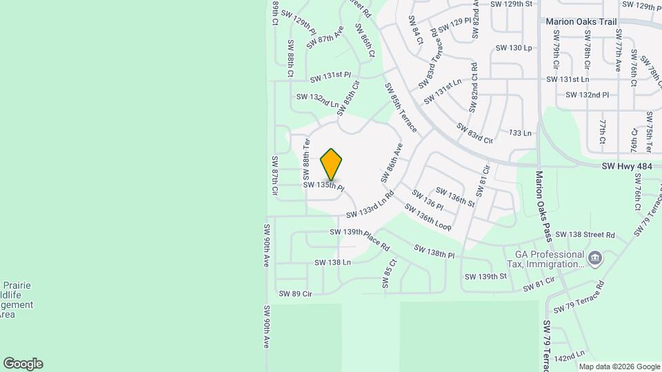 8790 SW 135th Pl Map and Location Details