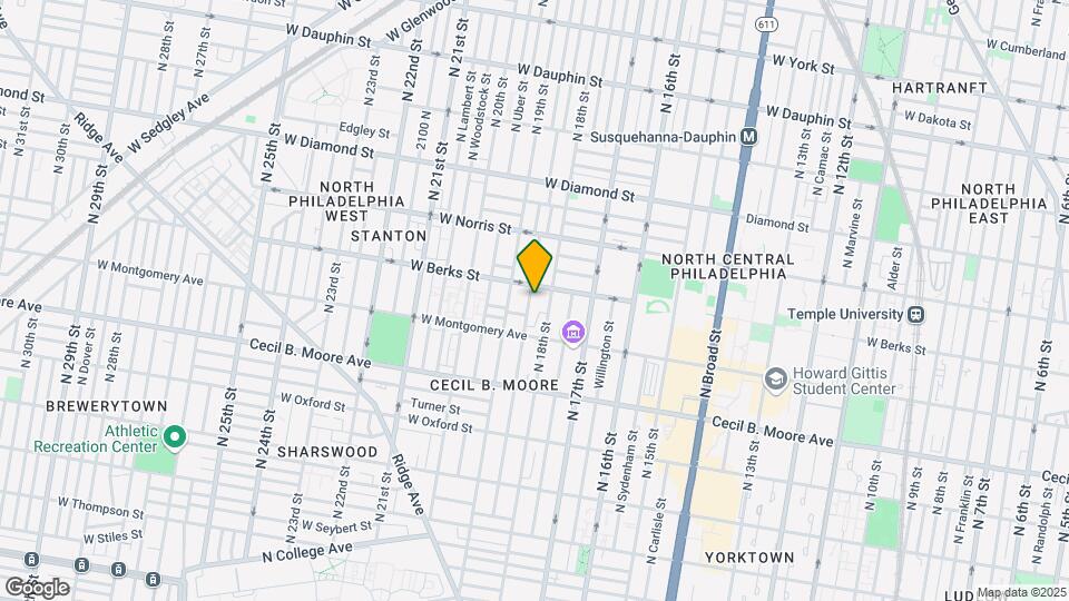 1837 N Gratz St Map and Location Details