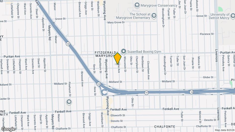 15821 Indiana St Map and Location Details