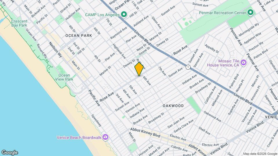 548 Rose Ave Map and Location Details