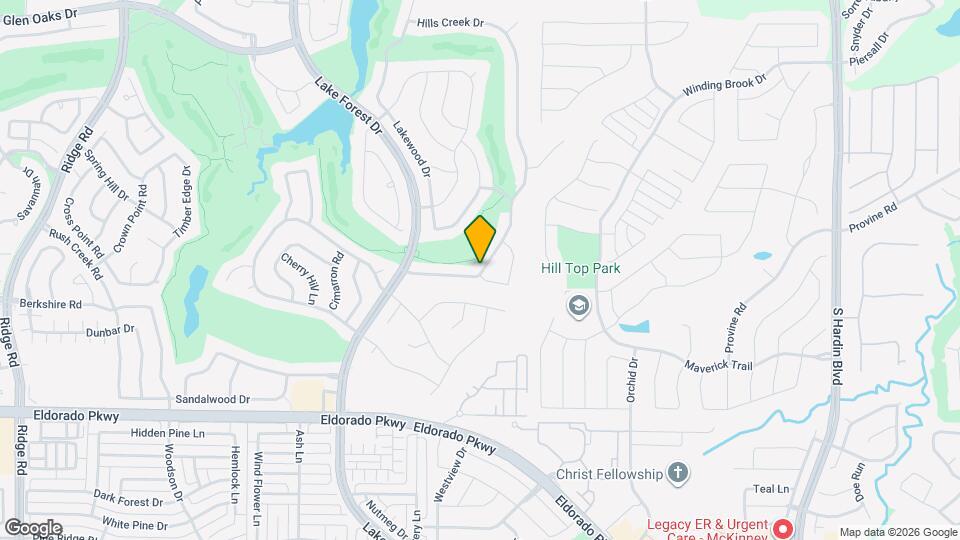 1110 Hills Creek Dr Map and Location Details