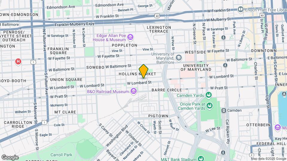 882 W Lombard St Map and Location Details