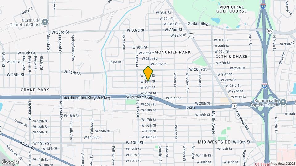 1708 W 24th St Map and Location Details