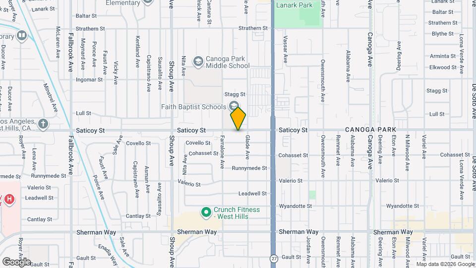 22122 Saticoy St Map and Location Details