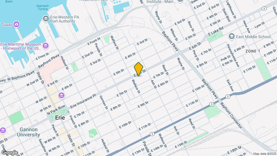 519 E 6th St Map and Location Details