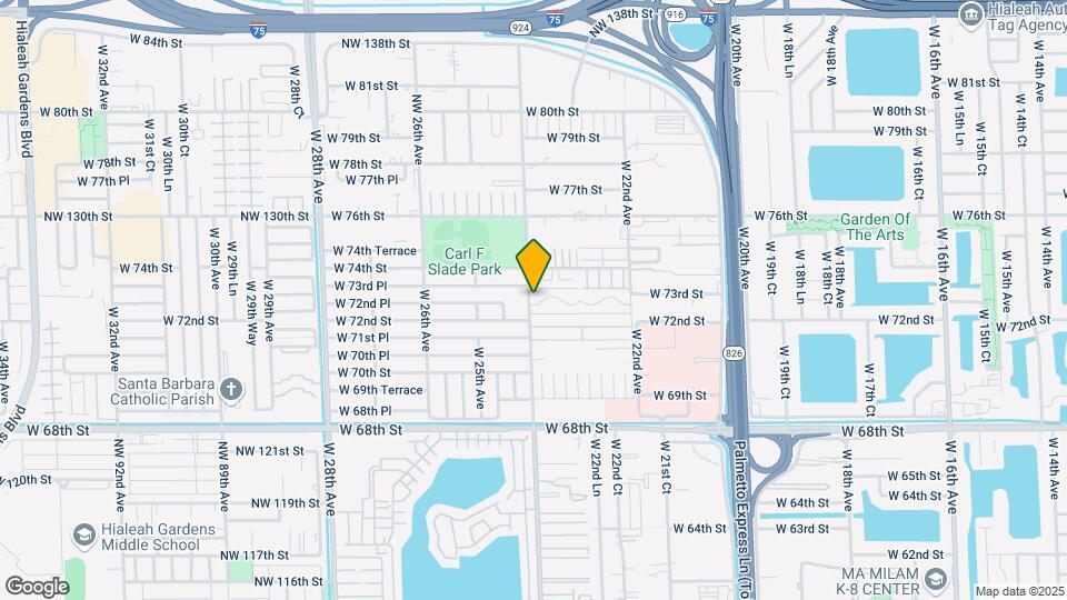 7283 W 24th Ave Map and Location Details