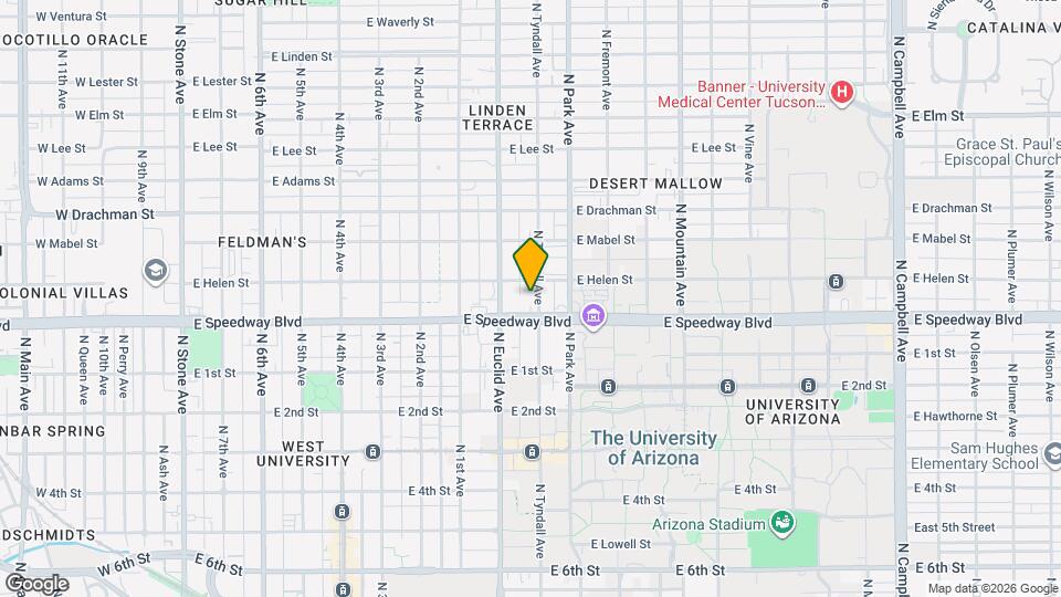 1127 N Tyndall Ave Map and Location Details
