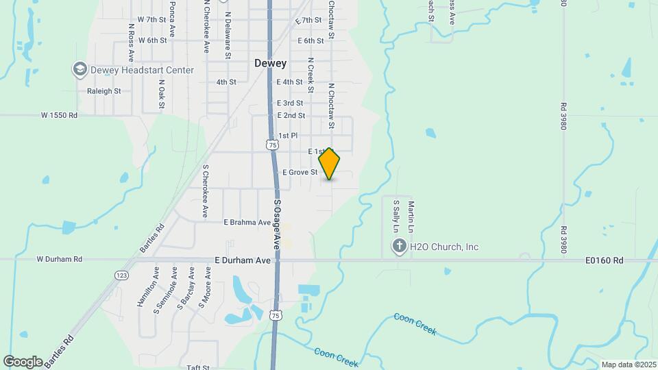 211 S Choctaw Map and Location Details