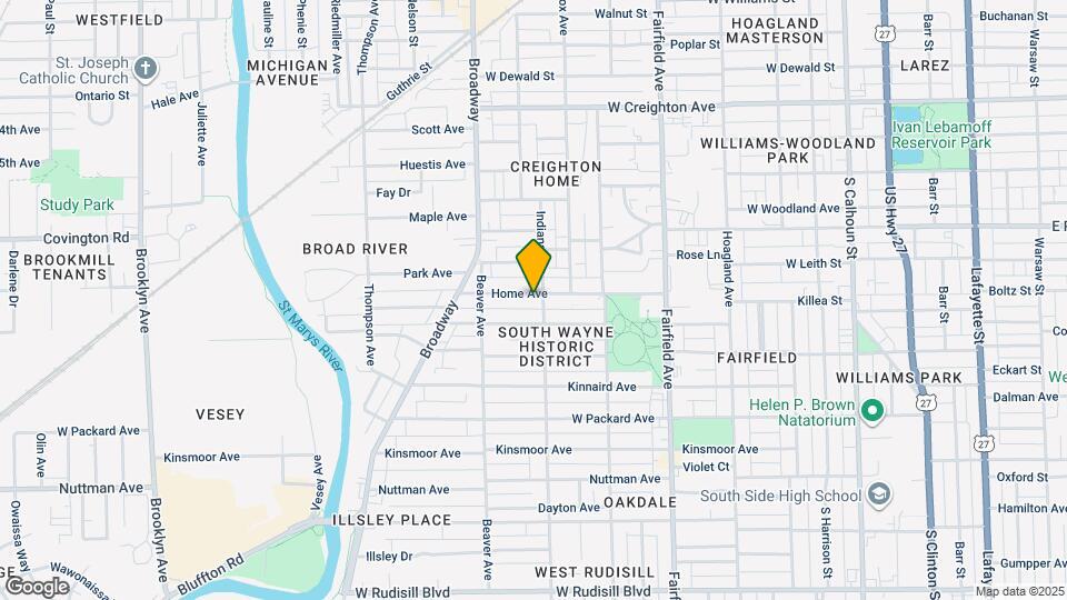 903 Home Ave Map and Location Details