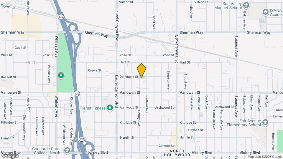 6854 Gentry Ave Map and Location Details