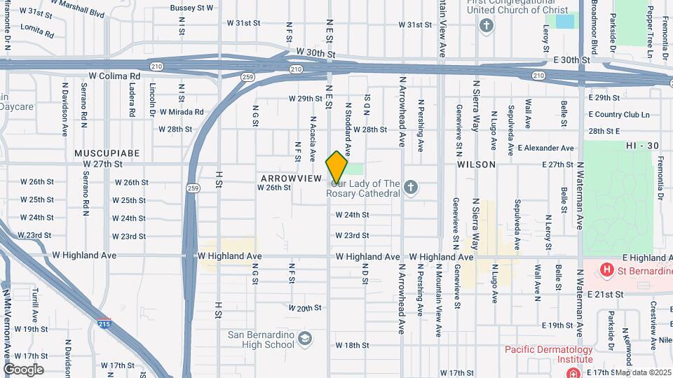 484 W 25th St Map and Location Details