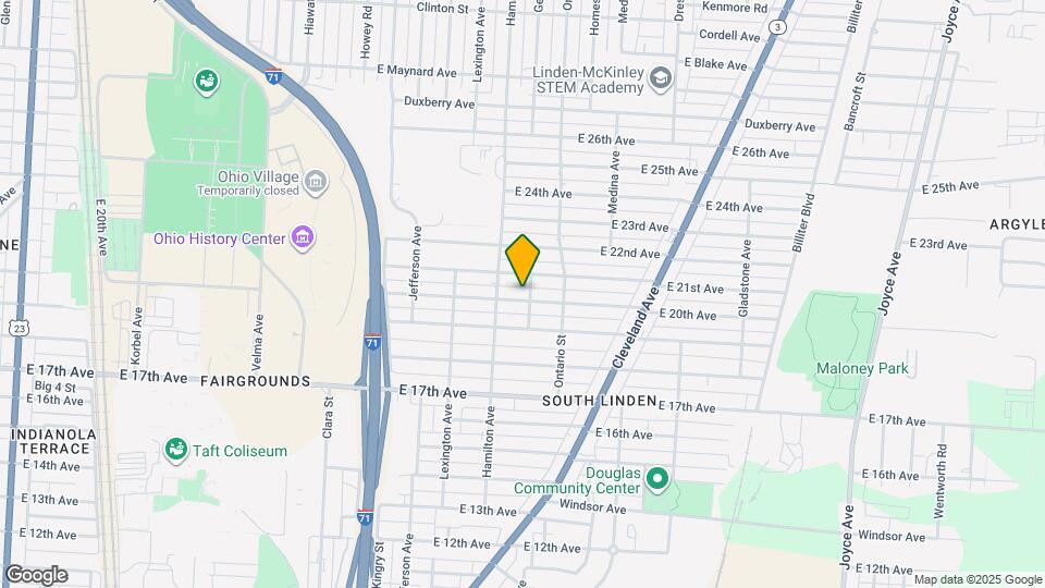 1100 E 20th Ave Map and Location Details