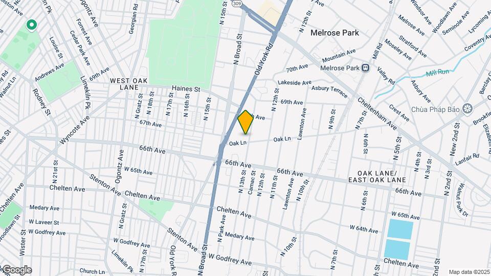 1301 Oak Ln Mapa y Detalles de la Ubicación
