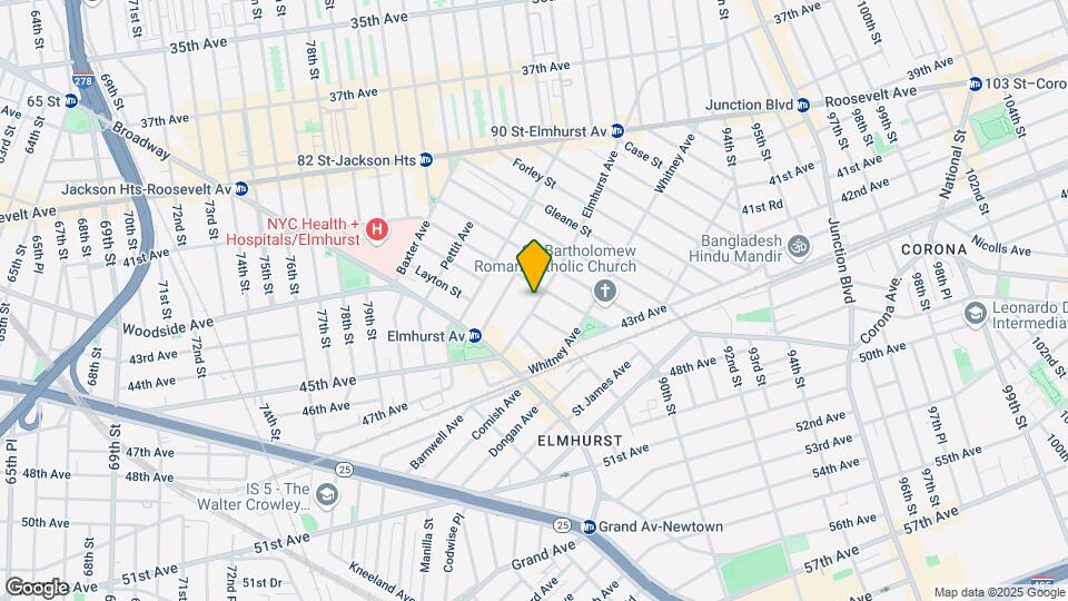 8511 Elmhurst Ave Mapa y Detalles de la Ubicación