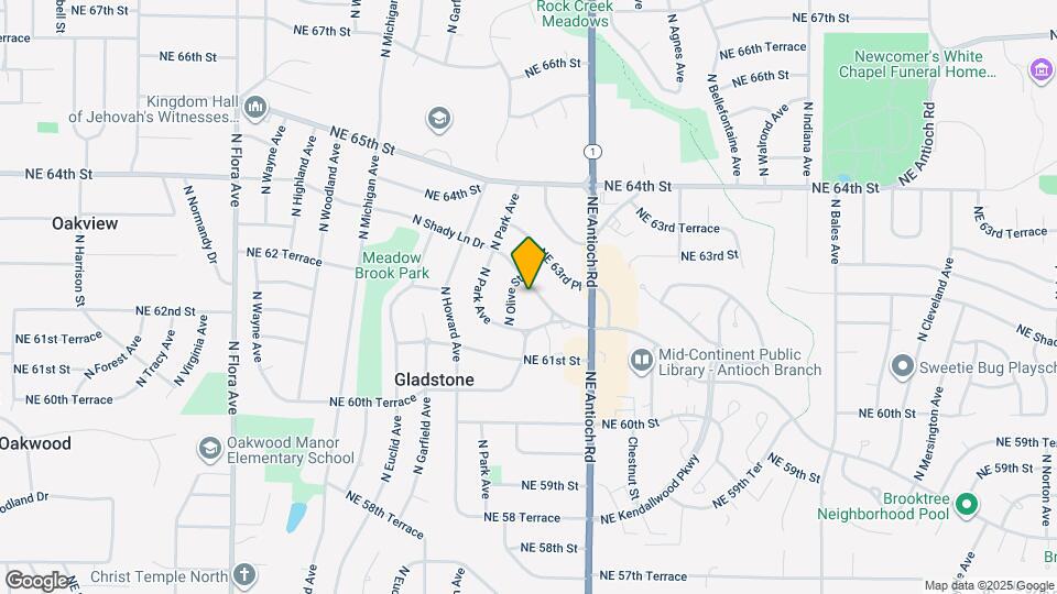 2403 NE Shady Ln Dr Map and Location Details