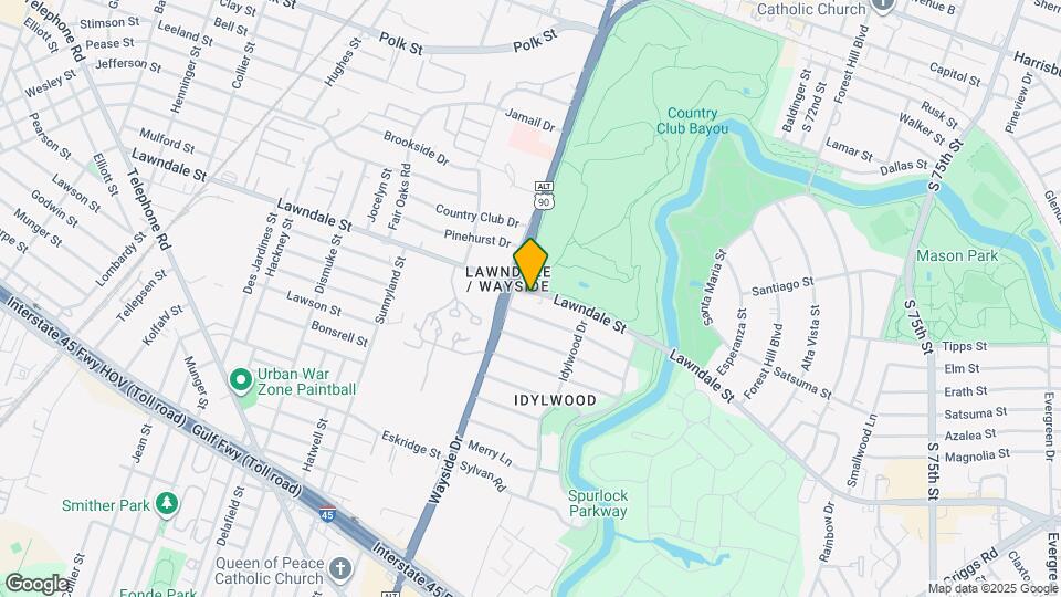 6620 Lawndale St Map and Location Details