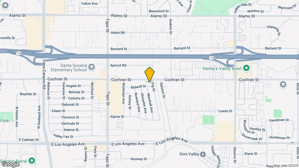 4571 Bidwell St Map and Location Details