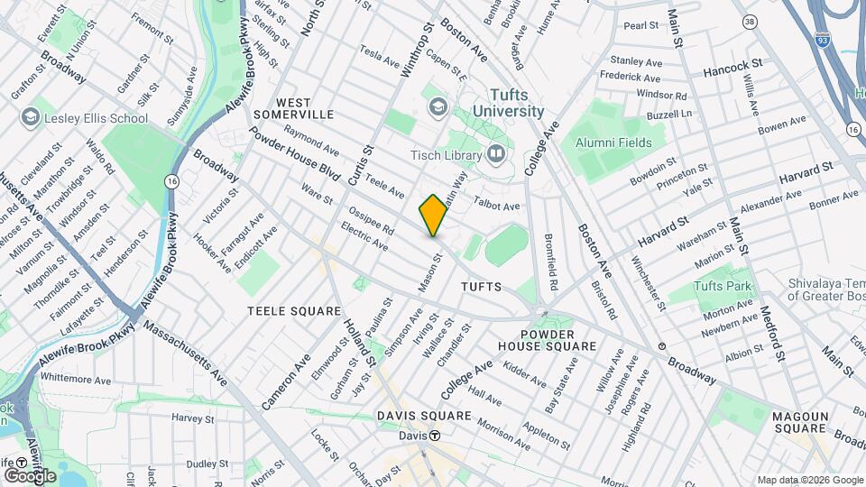 92 Powder House Blvd, Unit 1 Mapa y Detalles de la Ubicación