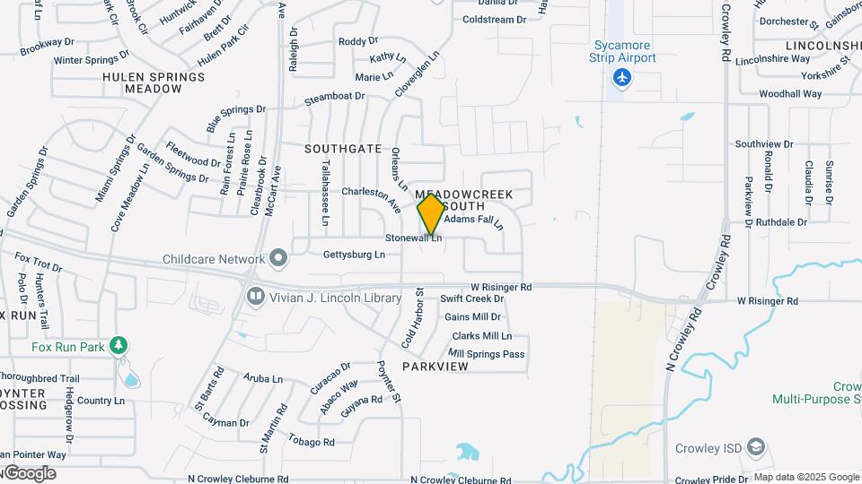 2813 Stonewall Ln Map and Location Details