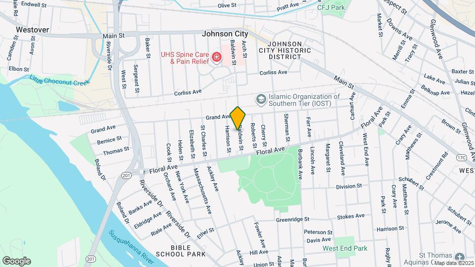 210 Baldwin St Map and Location Details