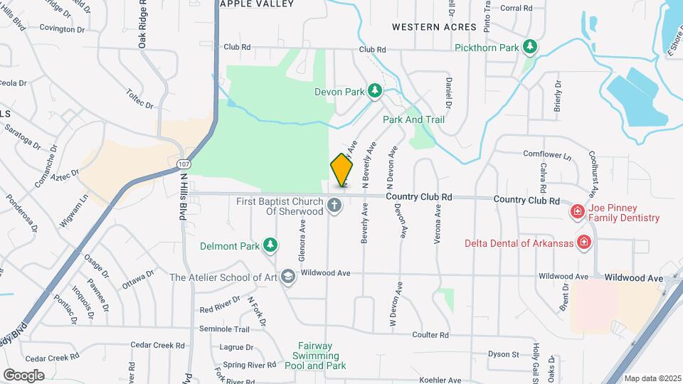 704 Country Club Rd Map and Location Details