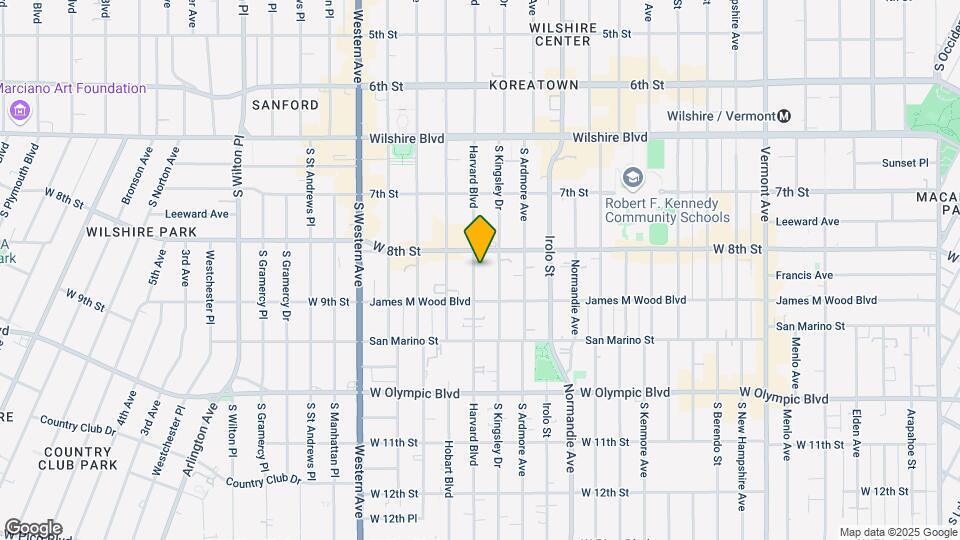 824 S Harvard Blvd Map and Location Details