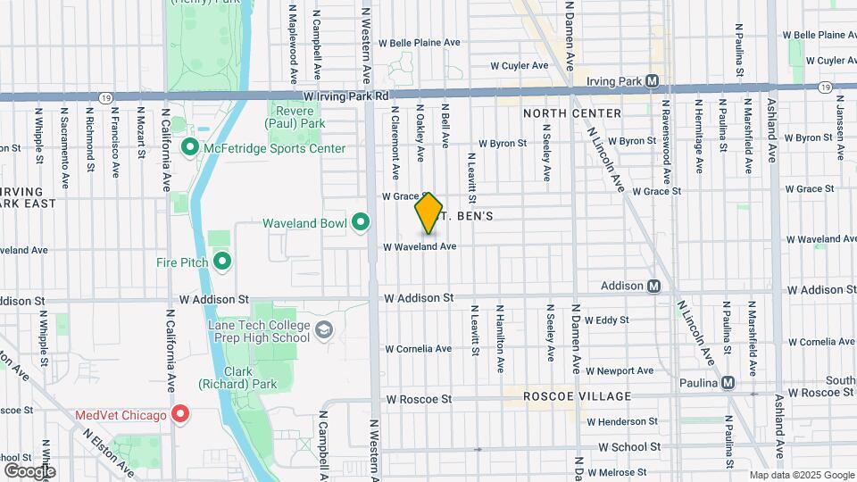 3703 N Oakley Ave Map and Location Details