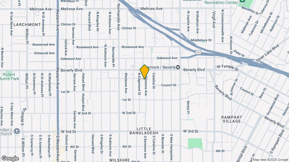 215 N Kenmore Ave Map and Location Details