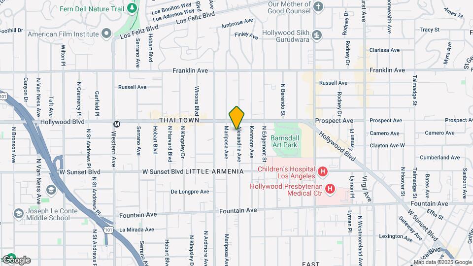 1635 N Alexandria Ave Map and Location Details