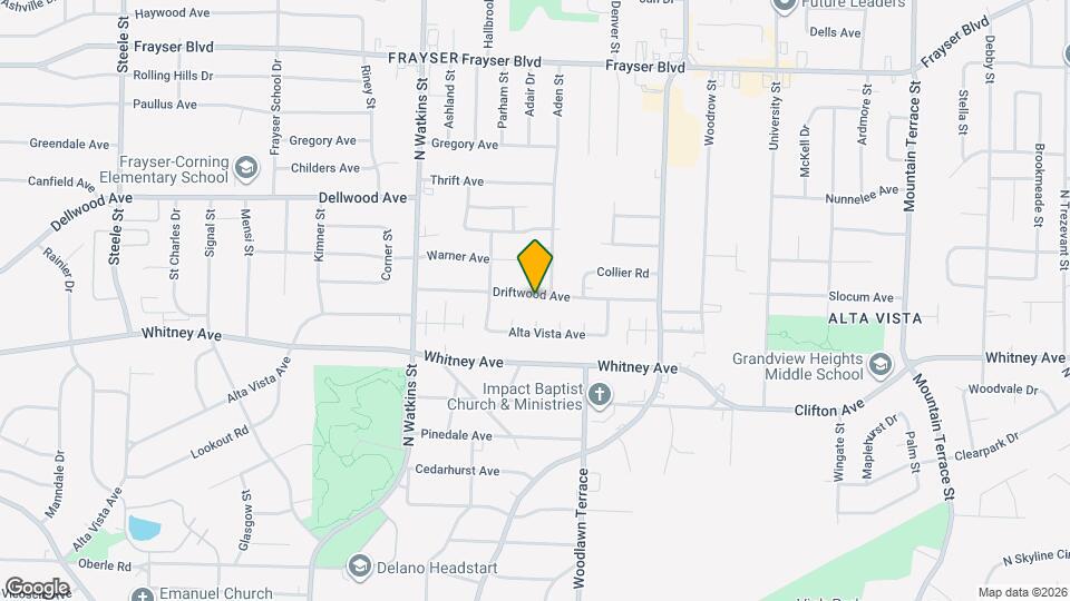 1939 Driftwood Ave Map and Location Details