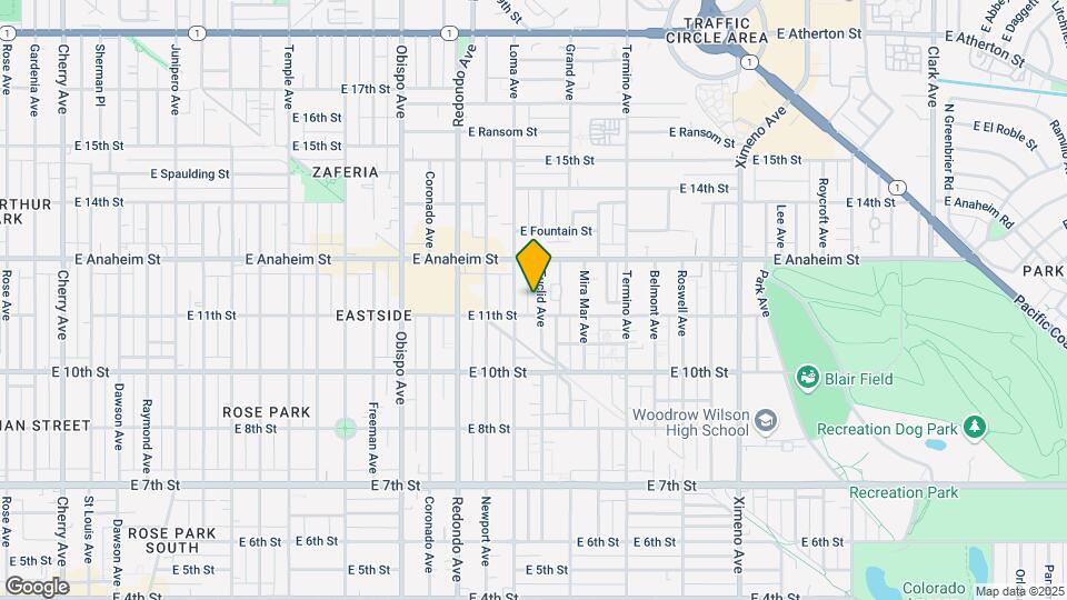 1129 Euclid Ave Map and Location Details