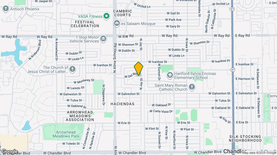 802 W Monterey Pl Map and Location Details