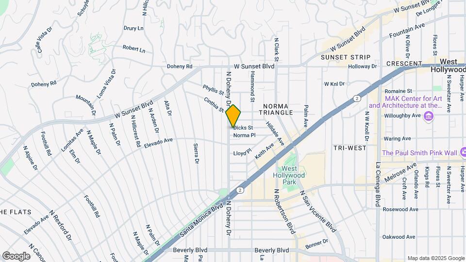 838 N Doheny Dr Map and Location Details