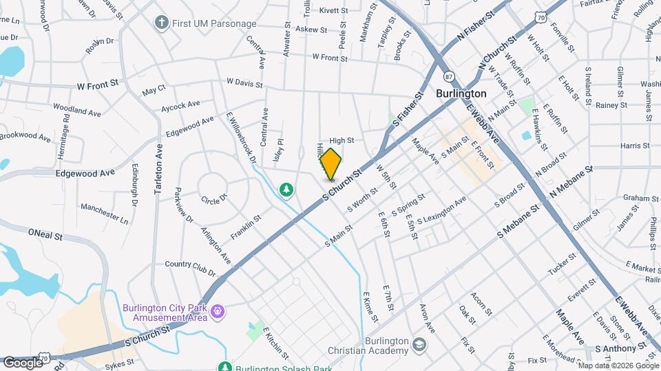 939-941-941 S Church St Map and Location Details