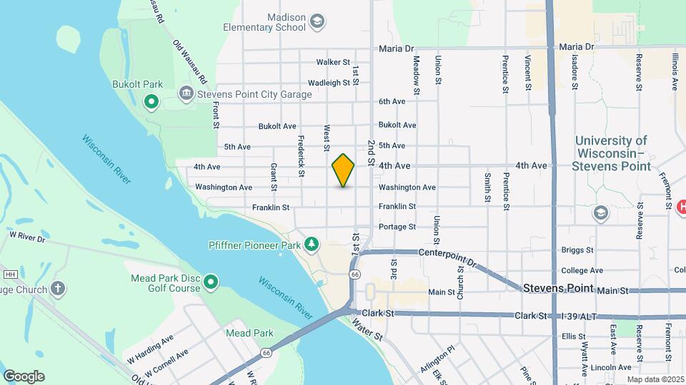 725 Washington Ave Map and Location Details