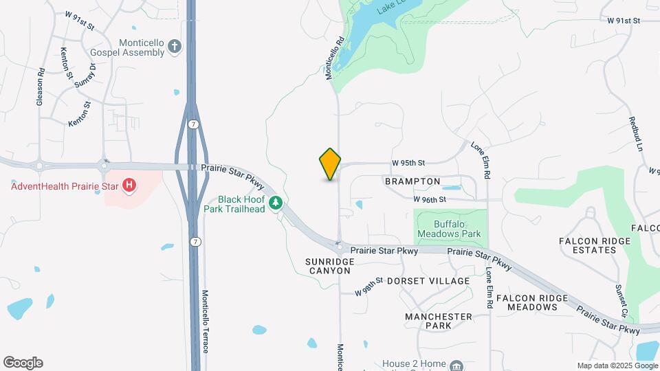 9550 Monticello Rd Map and Location Details