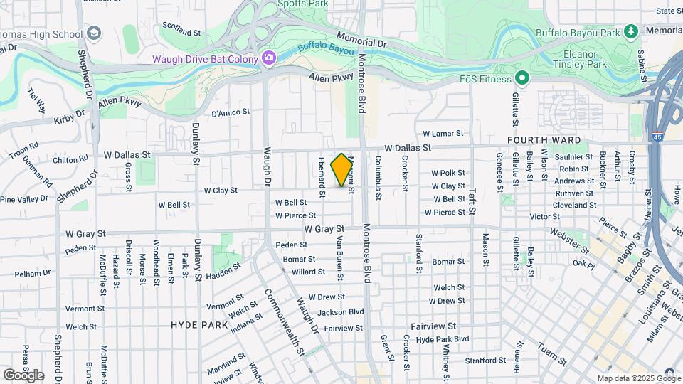 1133 W Clay St Map and Location Details