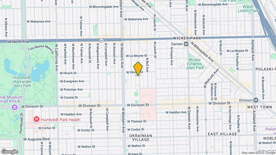 1340 N Oakley Blvd Map and Location Details