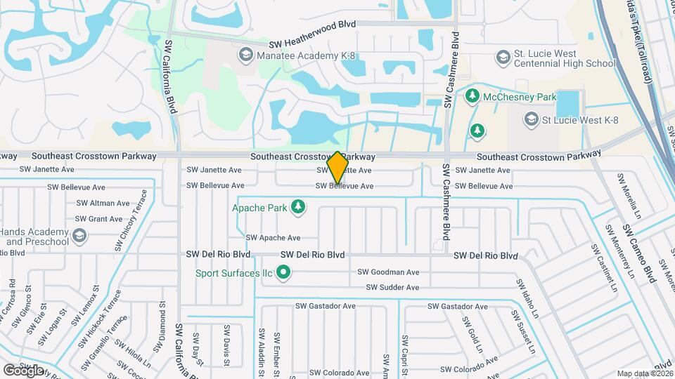 1310 SW Bellevue Ave Map and Location Details