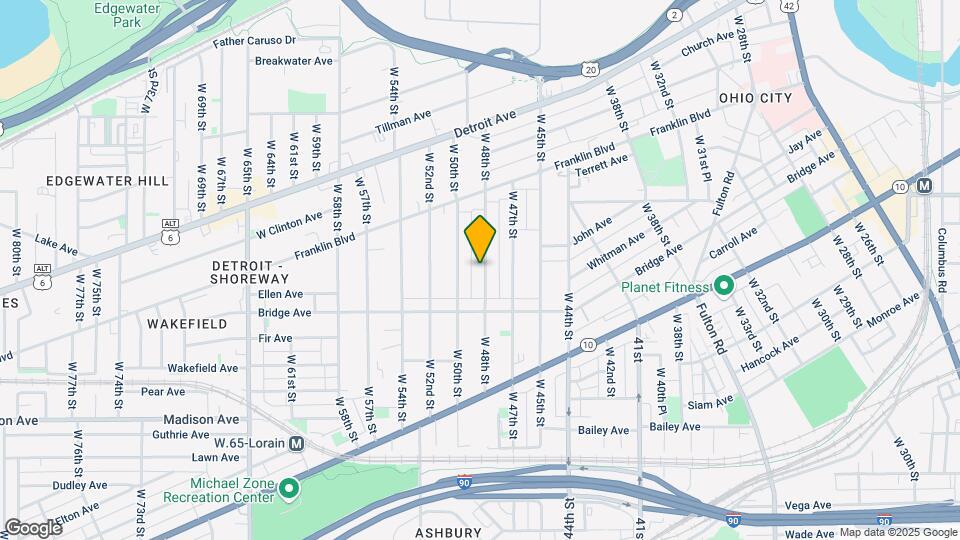 1854 W 48th St Map and Location Details