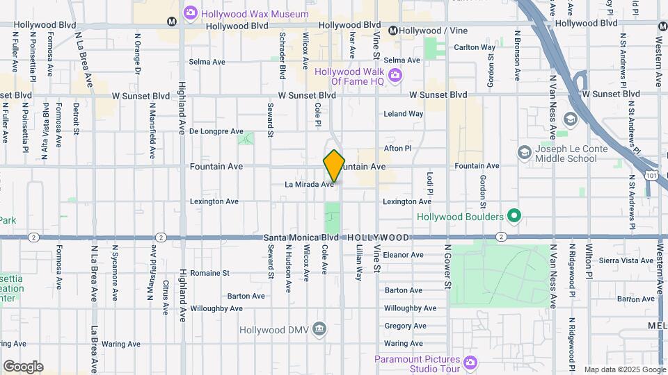 6410-6418 1/2 La Mirada Ave Mapa y Detalles de la Ubicación