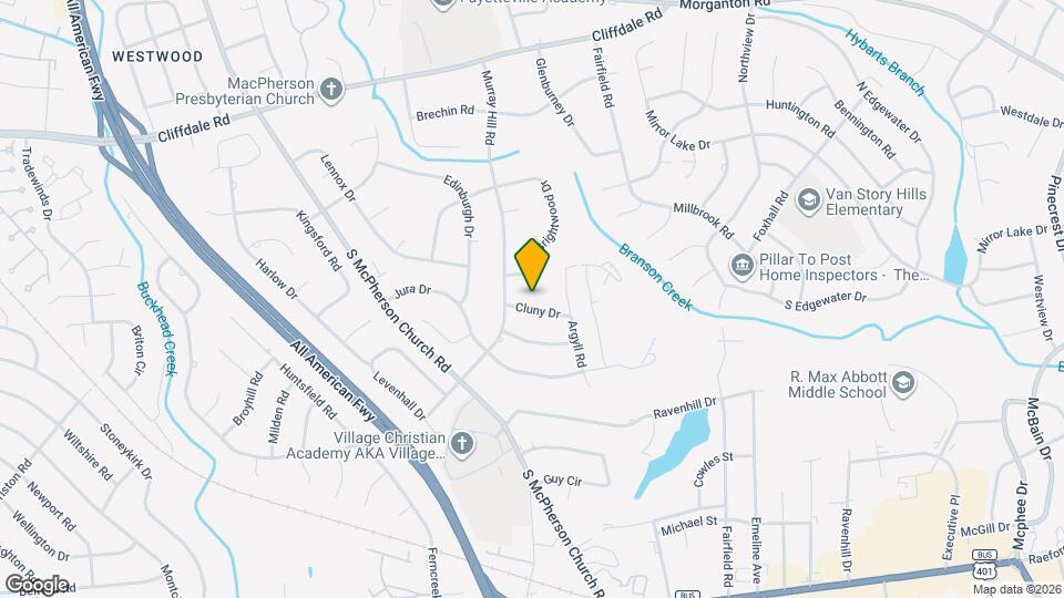 3216 Cluny Dr Map and Location Details