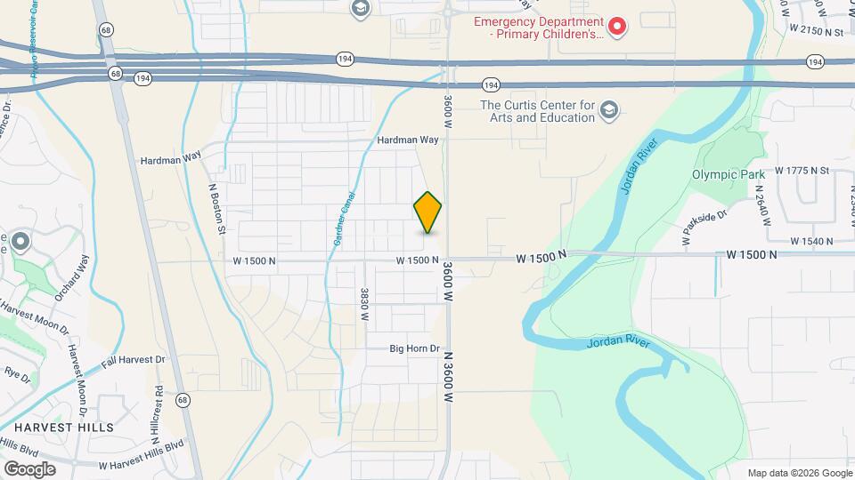 1594 N 3650 W Map and Location Details