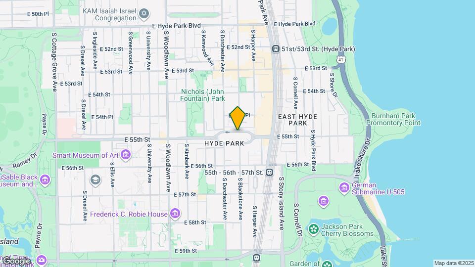 1451 E 55th St, Unit 423N Map and Location Details